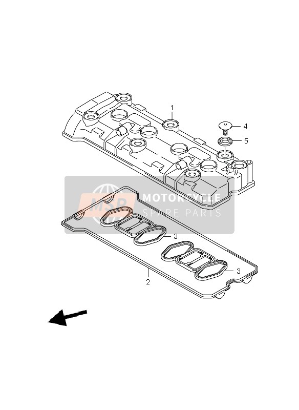 Suzuki GSR600(A) 2008 Cylinder Head Cover for a 2008 Suzuki GSR600(A)