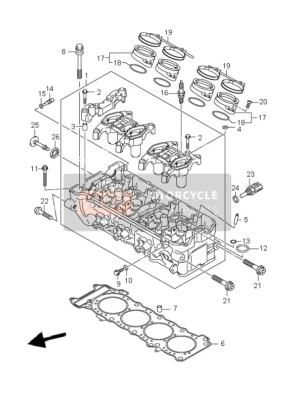 Suzuki GSR600(A) 2008 Culasse pour un 2008 Suzuki GSR600(A)