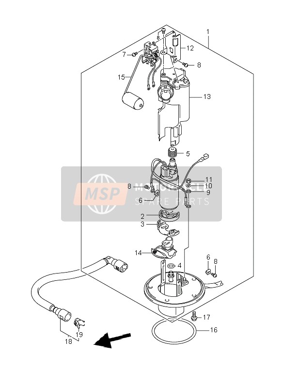 Suzuki GSR600(A) 2008 Pompe à carburant pour un 2008 Suzuki GSR600(A)