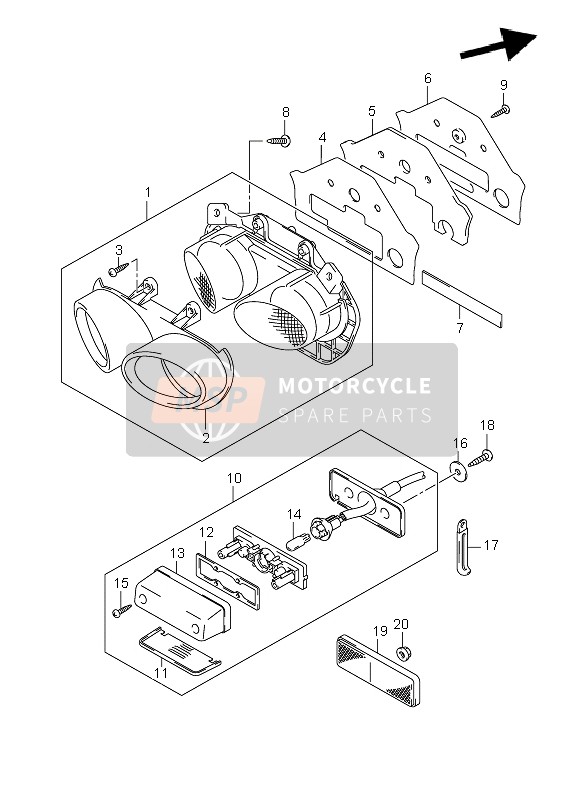 3571044G00YKV, Lamp Assy, Rear  Combination, Suzuki, 0