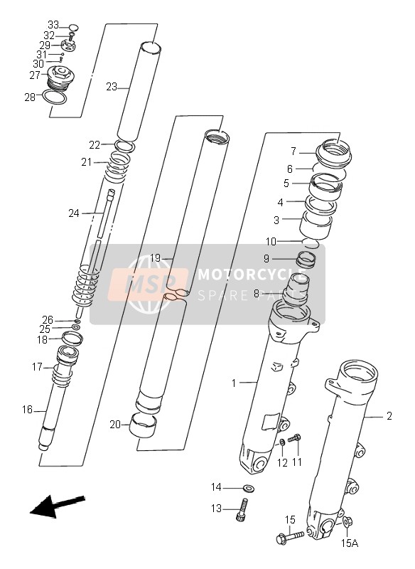 Suzuki GSX750F 1996 Front Damper for a 1996 Suzuki GSX750F