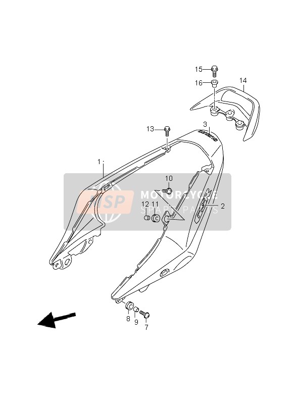 4550144G01YMD, Cover Assy,Seat, Suzuki, 0