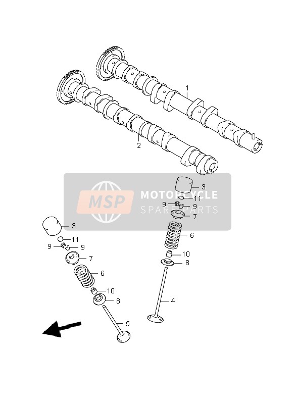 Suzuki GSX-R1000 2008 Camshaft & Valve for a 2008 Suzuki GSX-R1000