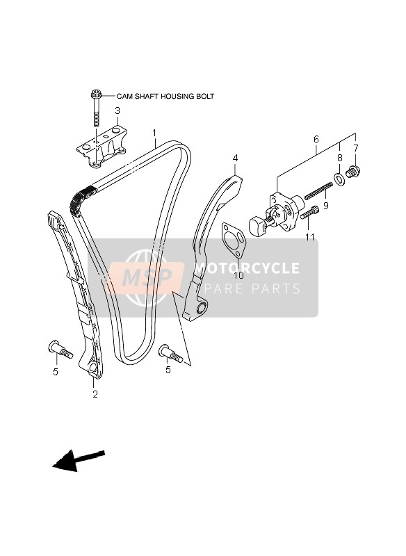 Suzuki GSX-R1000 2008 Catena a camme per un 2008 Suzuki GSX-R1000