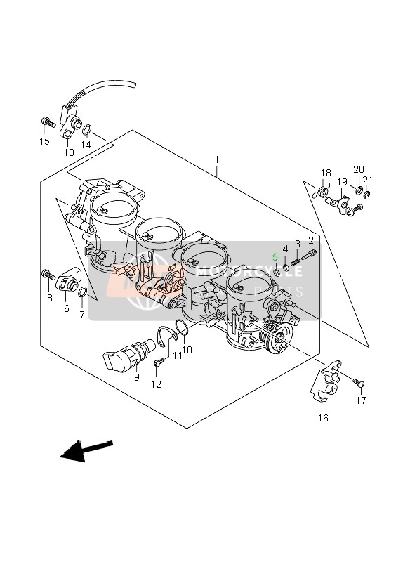 Suzuki GSX-R1000 2008 Throttle Body for a 2008 Suzuki GSX-R1000