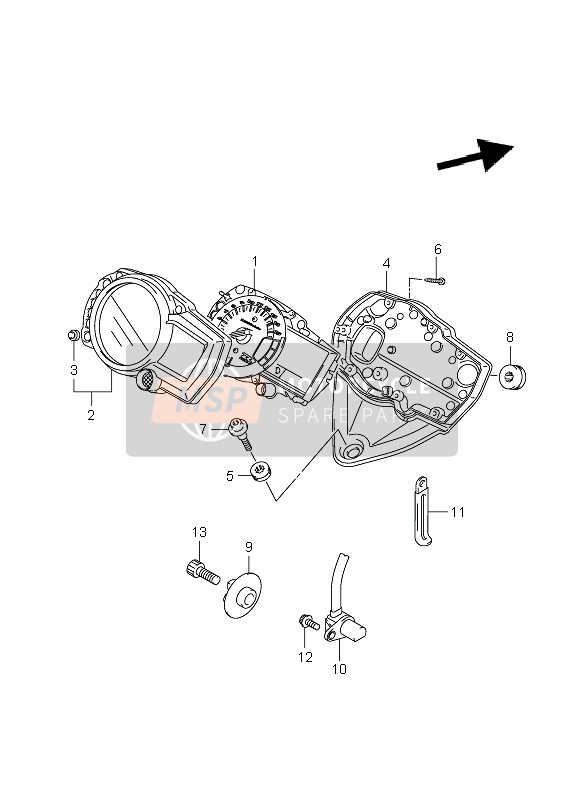 Suzuki GSX-R1000 2008 Tachimetro per un 2008 Suzuki GSX-R1000