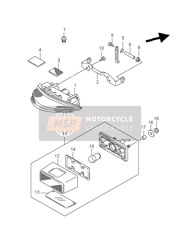 Lampe combinée arrière