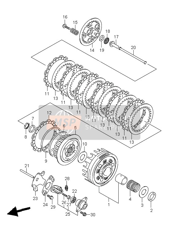 Suzuki VL800(C) VOLUSIA 2008 Clutch for a 2008 Suzuki VL800(C) VOLUSIA