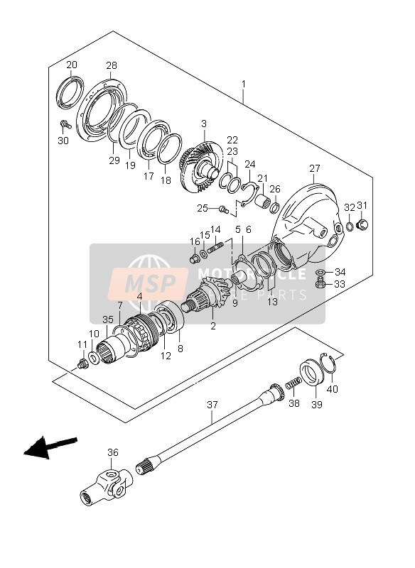 Propeller Shaft & Final Drive Gear (VL800C-Cue)