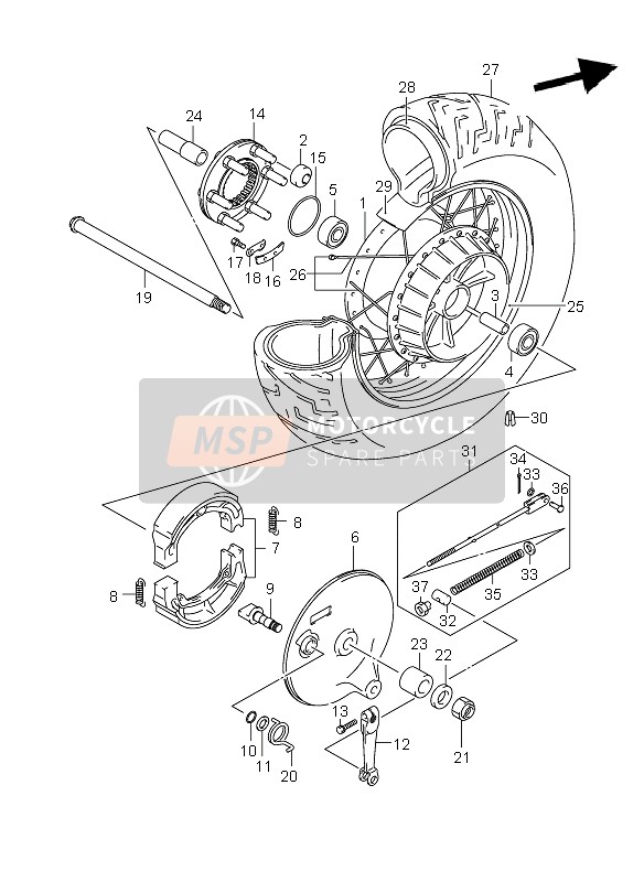 Rear Wheel (VL800-UE)