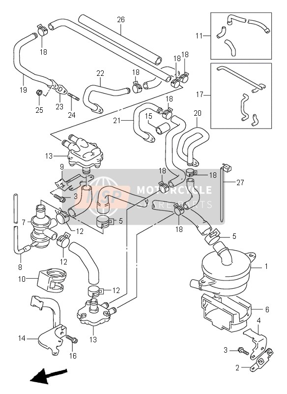 Suzuki GSX-R1100W 1996 Second Air (E18-E39) for a 1996 Suzuki GSX-R1100W