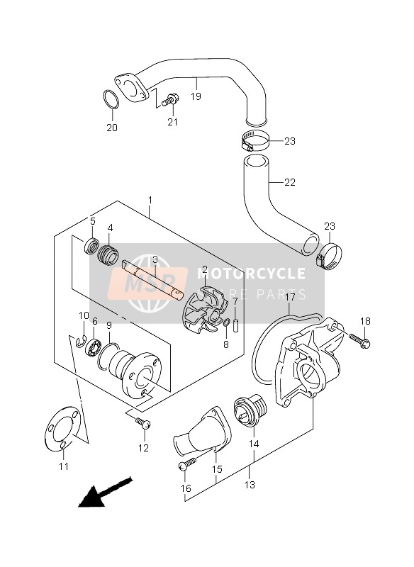 Suzuki VZ800(Z) INTRUDER 2008 Water Pump for a 2008 Suzuki VZ800(Z) INTRUDER