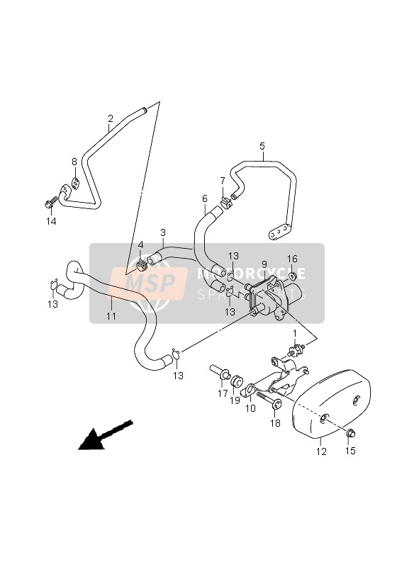 Suzuki VZ800(Z) INTRUDER 2008 Deuxième Injection D'air pour un 2008 Suzuki VZ800(Z) INTRUDER