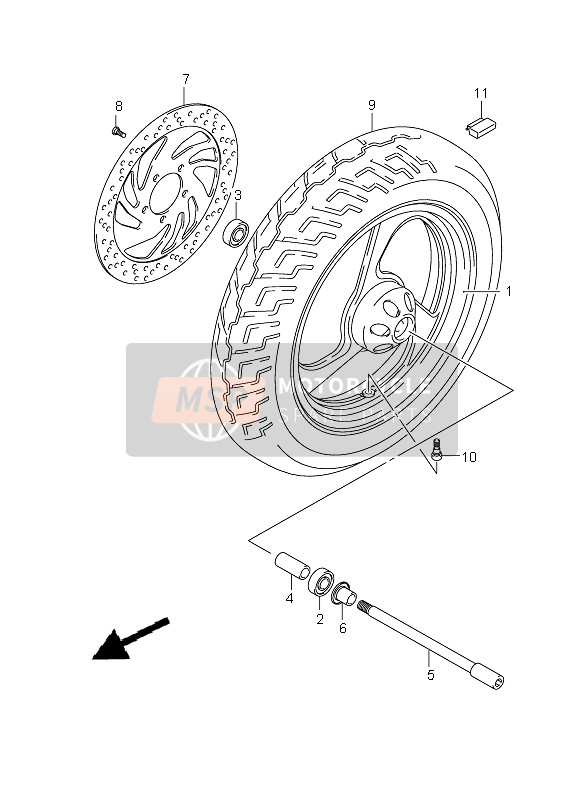 Roue avant