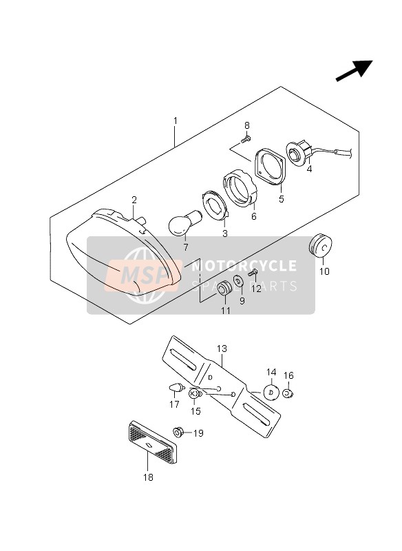 Lampe combinée arrière