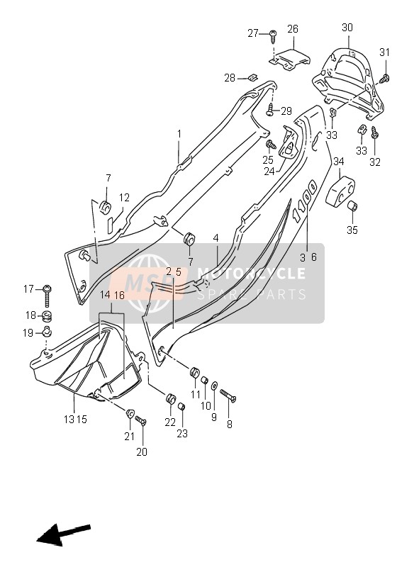 4760046E6017U, Cover, Frame Body Lh   (Gray), Suzuki, 0