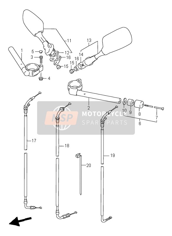 Suzuki GSX-R1100W 1996 Handlebar for a 1996 Suzuki GSX-R1100W