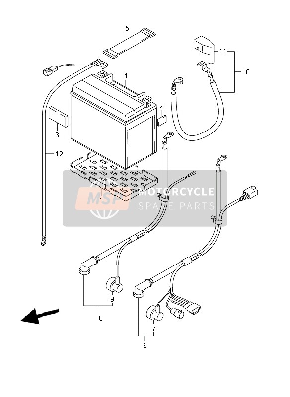 Suzuki DL1000 V-STROM 2009 Batteria per un 2009 Suzuki DL1000 V-STROM