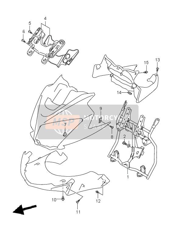 Suzuki DL1000 V-STROM 2009 HAUBENGEHÄUSE INSTALLATIONSTEILE für ein 2009 Suzuki DL1000 V-STROM