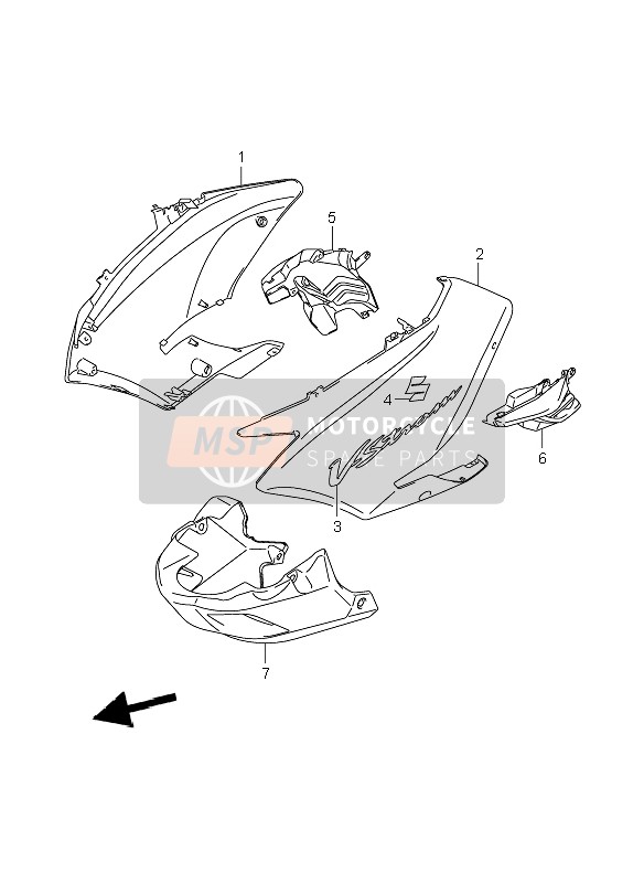 9440206G60YAY, Verkleidung, Suzuki, 0