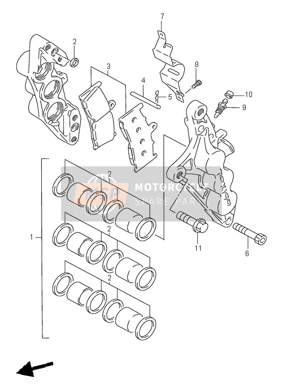 5930046E21999, Caliper Assy,Fr, Suzuki, 1