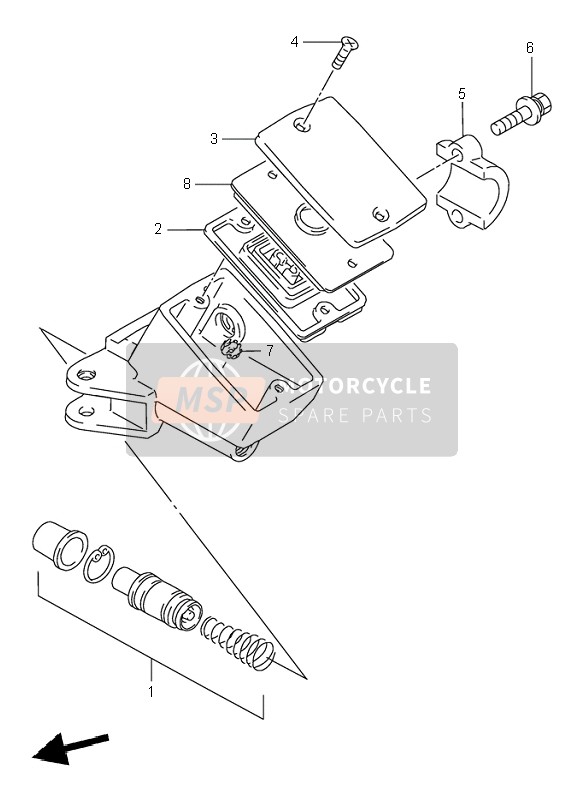 Suzuki GSX-R1100W 1996 Front Master Cylinder for a 1996 Suzuki GSX-R1100W