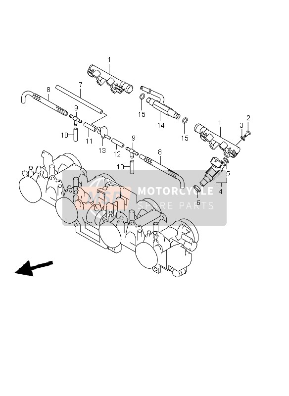 Suzuki GSF1250(N)(A)(S)(SA) BANDIT 2009 Gasklephuis slang & Gezamenlijk voor een 2009 Suzuki GSF1250(N)(A)(S)(SA) BANDIT