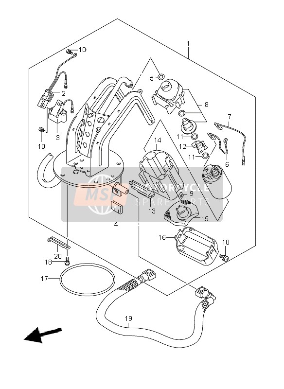 Suzuki GSF1250(N)(A)(S)(SA) BANDIT 2009 Bomba de combustible para un 2009 Suzuki GSF1250(N)(A)(S)(SA) BANDIT