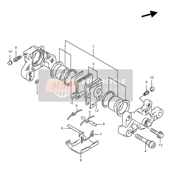 Suzuki GSX-R1100W 1996 Rear Caliper for a 1996 Suzuki GSX-R1100W