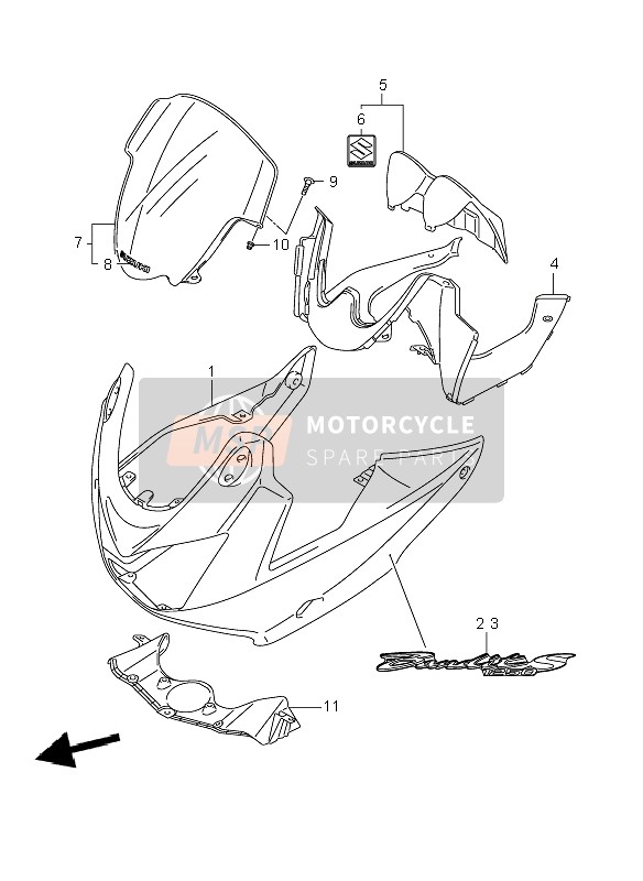 9441018H025AX, Cowling, Body (Gray), Suzuki, 0