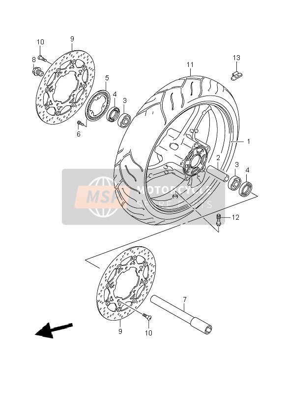 Roue avant (GSF1250A-SA-SAZ)