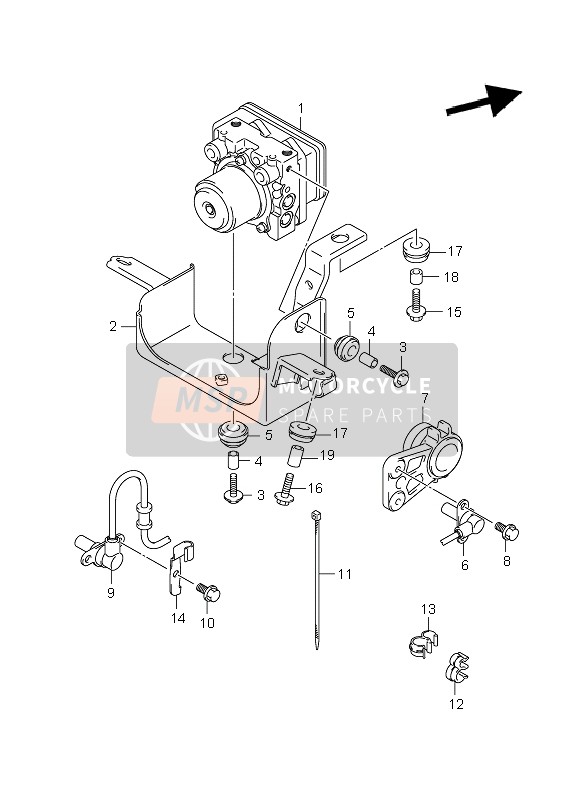 Suzuki GSF1250(N)(A)(S)(SA) BANDIT 2009 HYDRAULISCHE EINHEIT für ein 2009 Suzuki GSF1250(N)(A)(S)(SA) BANDIT