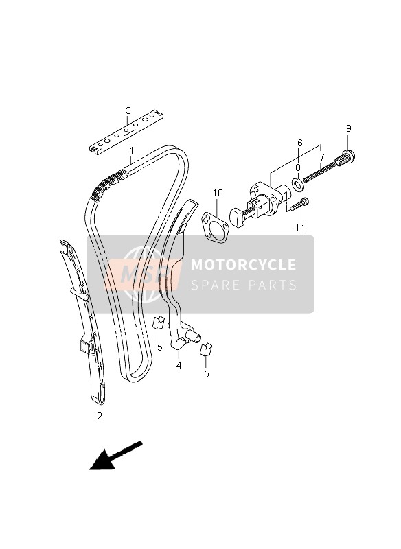 Suzuki GSX650F(A) 2009 Cam Chain for a 2009 Suzuki GSX650F(A)