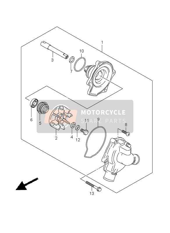 Suzuki GSX650F(A) 2009 Water Pump for a 2009 Suzuki GSX650F(A)