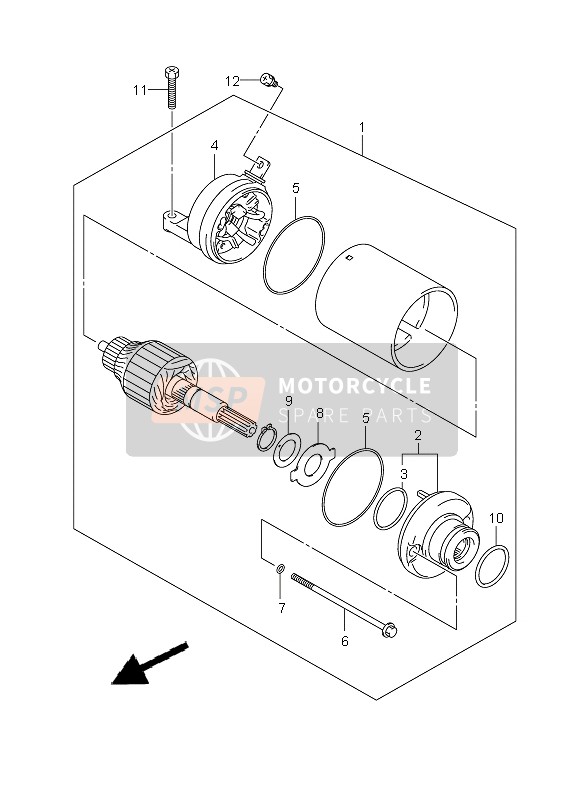 Suzuki GSX650F(A) 2009 Starting Motor for a 2009 Suzuki GSX650F(A)