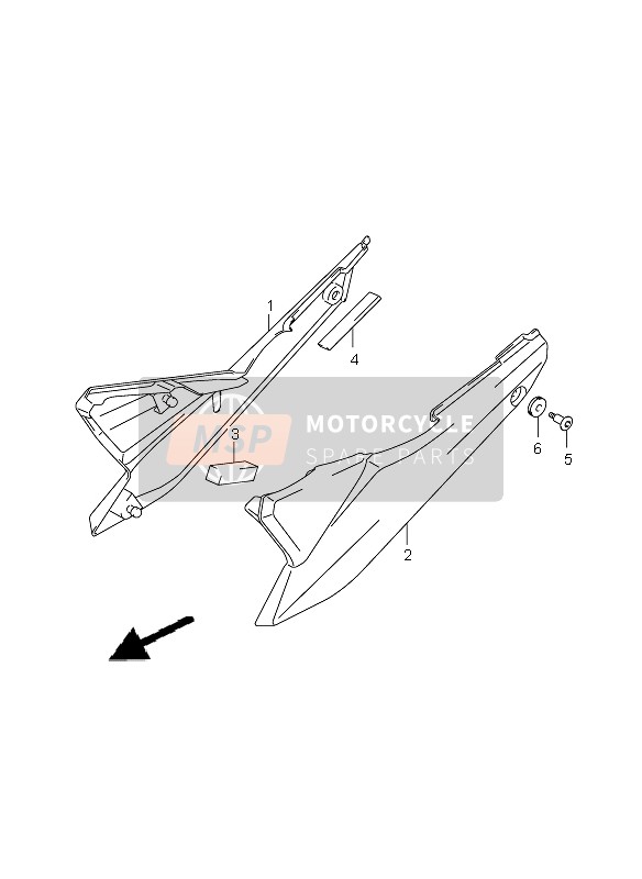 Suzuki GSX650F(A) 2009 Couverture de cadre pour un 2009 Suzuki GSX650F(A)