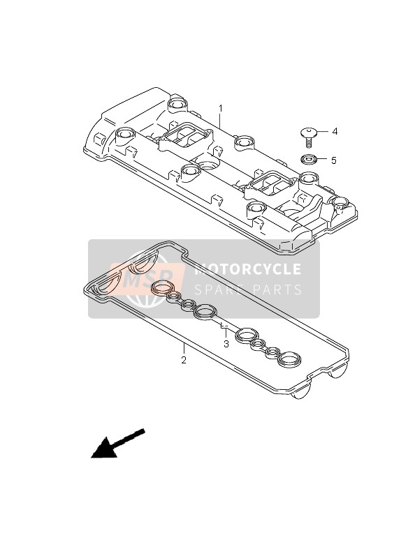 Suzuki GSX1300BK(A) B-KING 2009 Cylinder Head Cover for a 2009 Suzuki GSX1300BK(A) B-KING