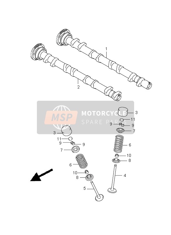 Suzuki GSX1300BK(A) B-KING 2009 Arbre À Cames & Soupape pour un 2009 Suzuki GSX1300BK(A) B-KING