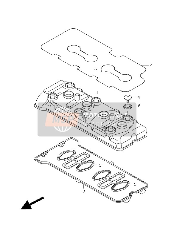 Suzuki GSX-R600 2009 Cylinder Head Cover for a 2009 Suzuki GSX-R600