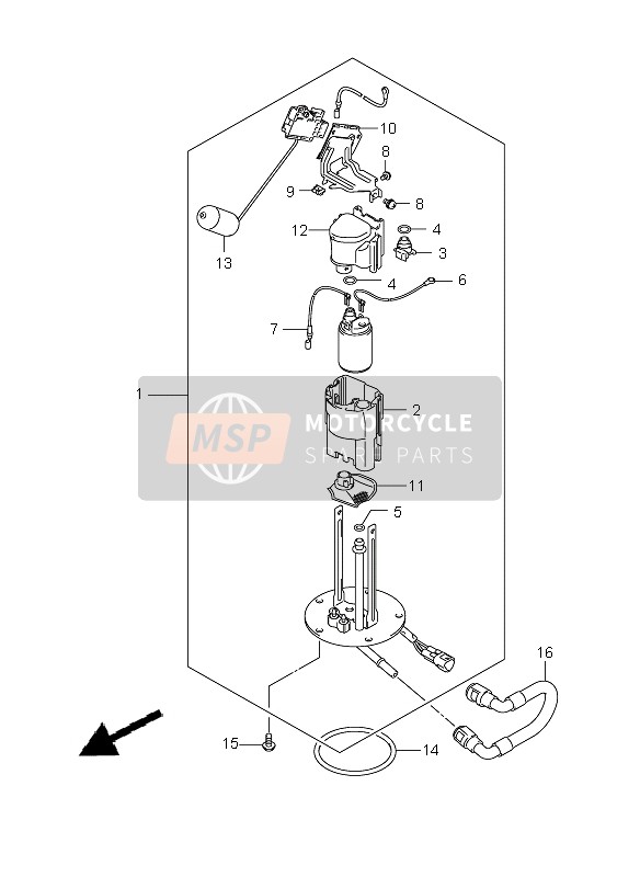 Suzuki GSX-R600 2009 Pompe à carburant pour un 2009 Suzuki GSX-R600