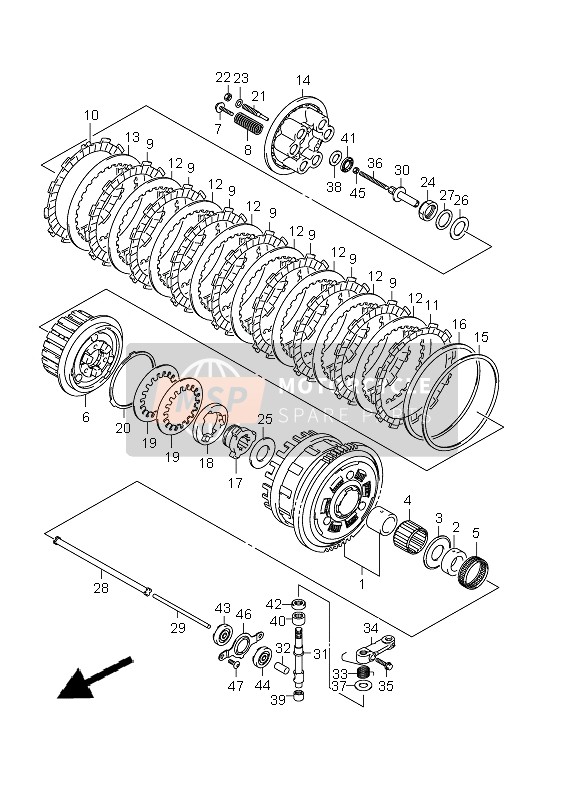 Suzuki GSX-R600 2009 Embrayage pour un 2009 Suzuki GSX-R600