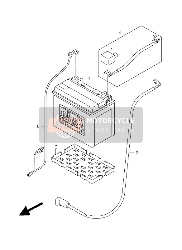 Suzuki GSX-R600 2009 Batterie pour un 2009 Suzuki GSX-R600