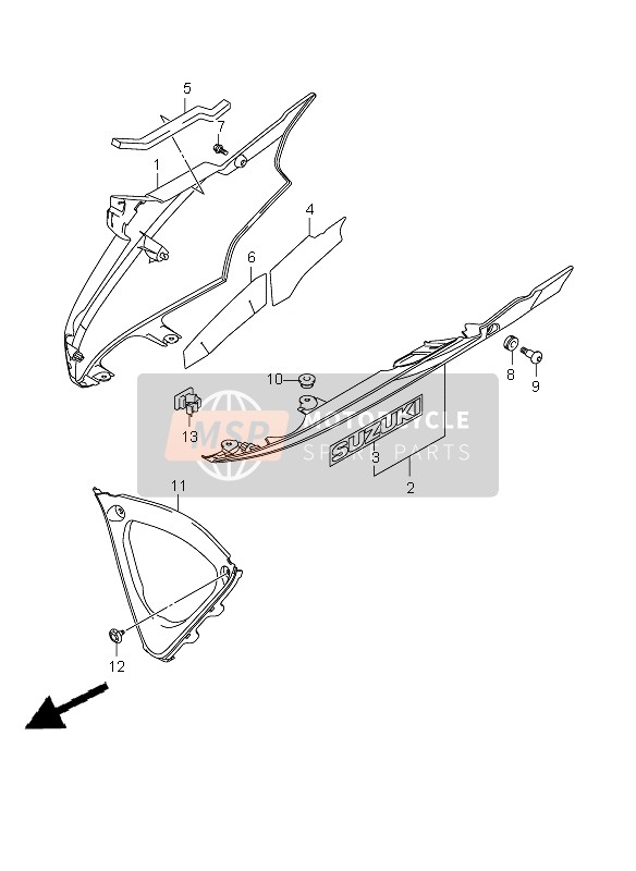 9447137H00, Cowling,Under,R(Non Paint), Suzuki, 0