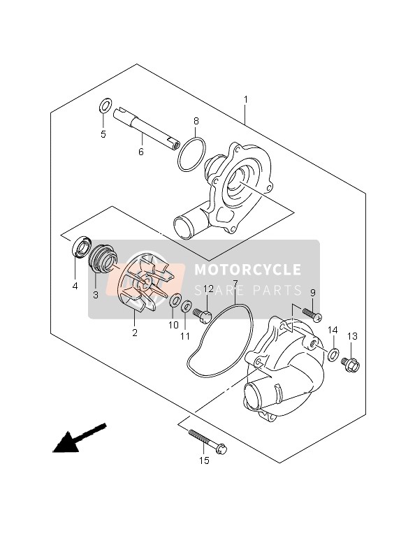 Suzuki GSX-R750 2009 Bomba de agua para un 2009 Suzuki GSX-R750