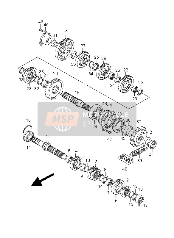 Suzuki GSX-R750 2009 Transmission pour un 2009 Suzuki GSX-R750