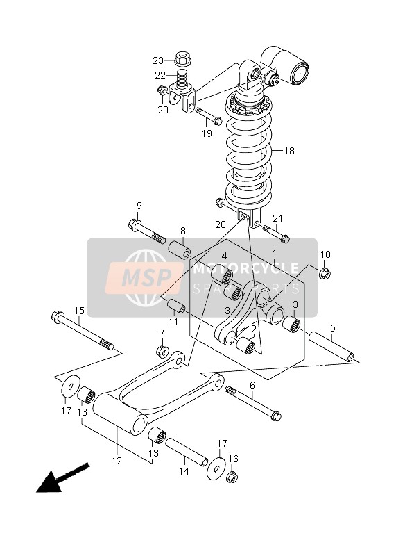 Suzuki GSX-R750 2009 Rear Cushion Lever for a 2009 Suzuki GSX-R750