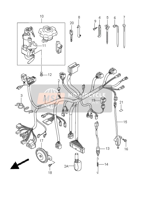 Suzuki RV125 VANVAN 2009 Wiring Harness for a 2009 Suzuki RV125 VANVAN