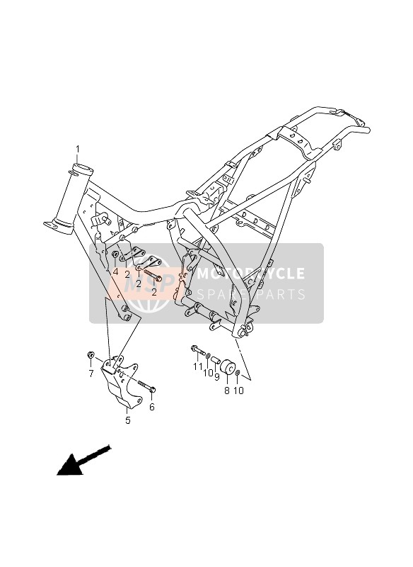 Suzuki RV125 VANVAN 2009 RAHMEN für ein 2009 Suzuki RV125 VANVAN