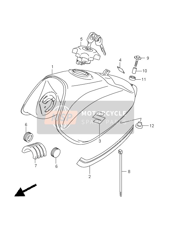 Suzuki RV125 VANVAN 2009 Réservoir d'essence pour un 2009 Suzuki RV125 VANVAN