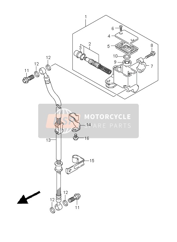 Suzuki RV125 VANVAN 2009 Maître-cylindre avant pour un 2009 Suzuki RV125 VANVAN